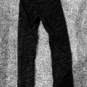 Lululemon black zebra print leggings